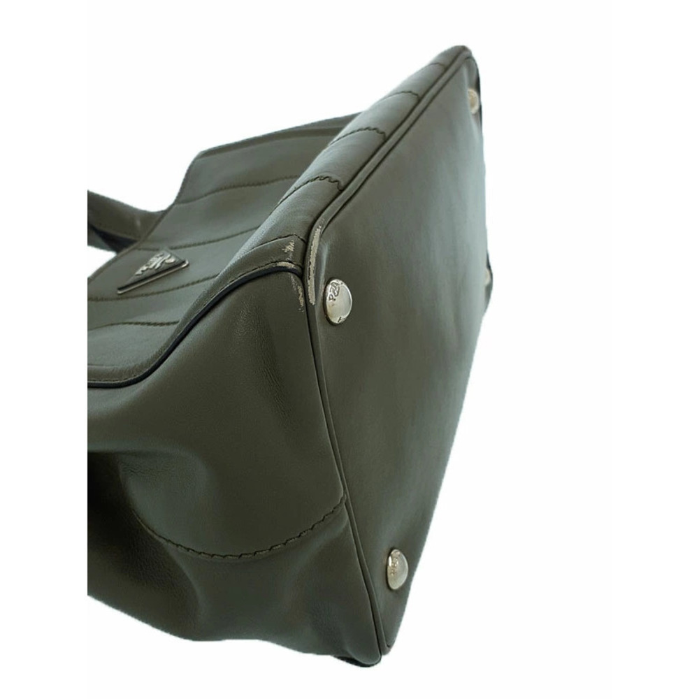 Prada Soft Calf Leather Argilla Tote olive green - Picture 7 of 9